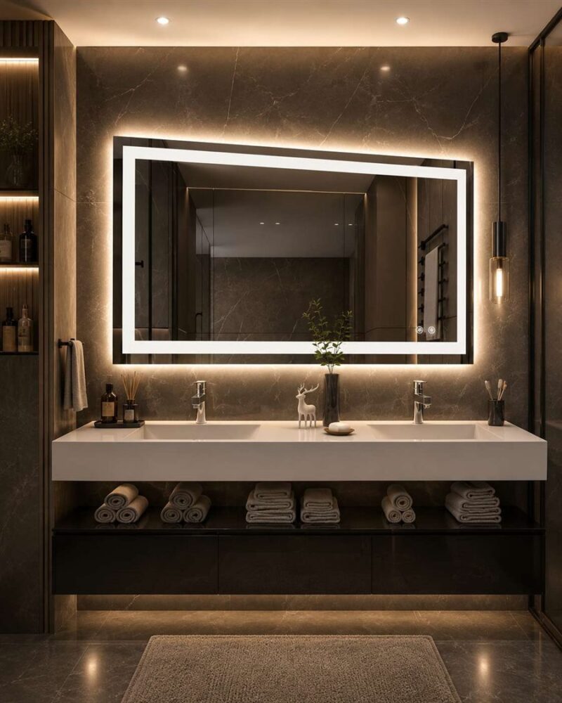 Panorama Double Vanity LED Mirror