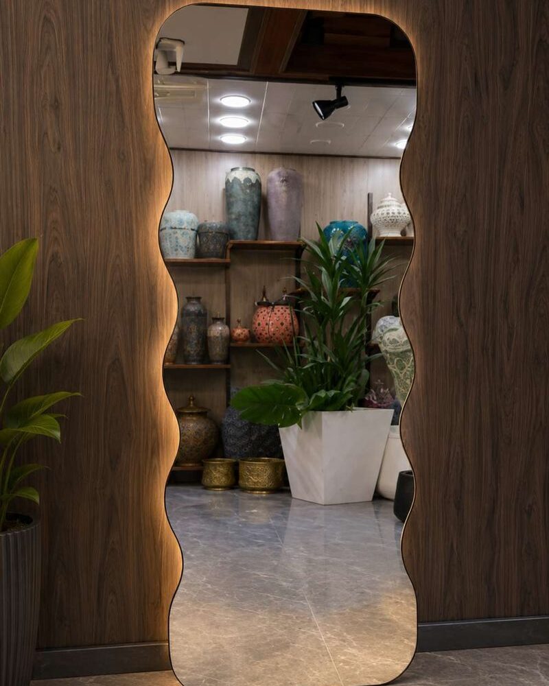 Organic Wave LED Mirror